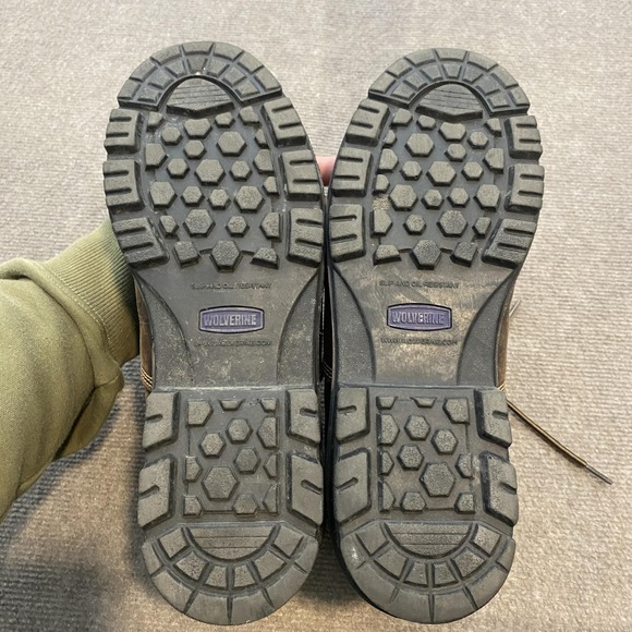 Wolverine Work Boots Mens Size 10.5 Brown Leather Slip Oil Resistant W08688 - Picture 10 of 12